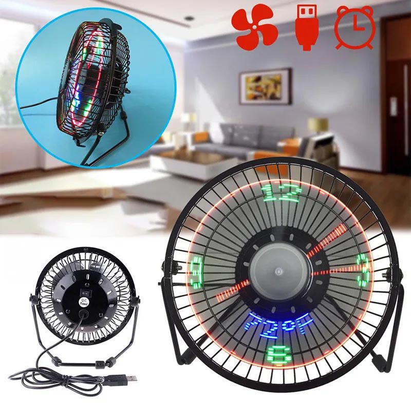 Miniatura 2 de Ventilador + Reloj LED USB